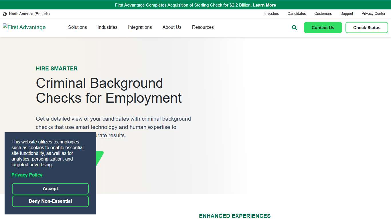 Criminal Background Checks | First Advantage North America